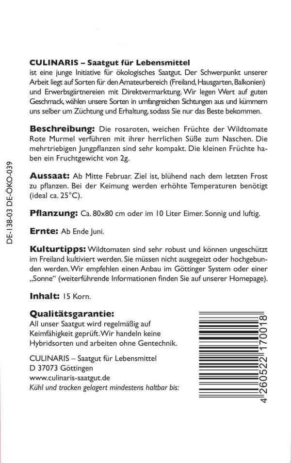 rote murmel, wildtomate, Lycopersicon pimpinellifolium, bio cocktailtomate, cherrytomate, snacktomate, Tomate samen saatgut culinaris freiland alte sorte kompost&liebe kaufen online shop bestellen