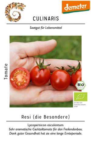 resi, bio cocktailtomate, freiland, buschtomate, snacktomate, Tomate samen saatgut culinaris freiland alte sorte kompost&liebe kaufen online shop bestellen