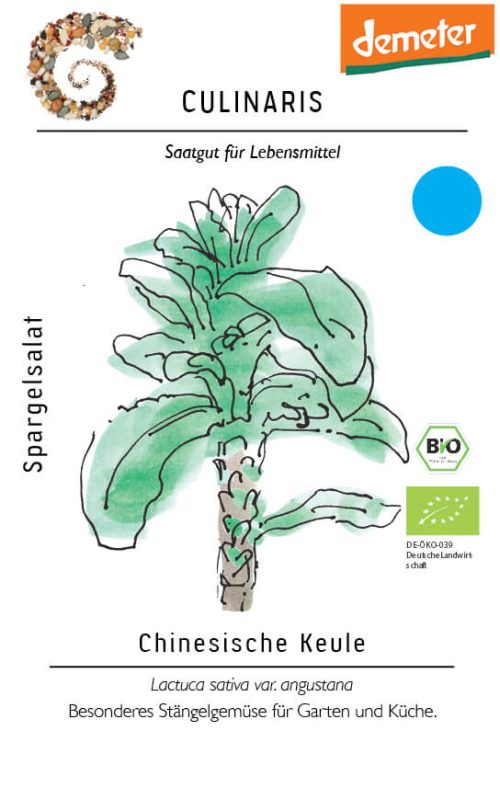 Chinesische Keule Spargelsalat Schnittsalat culinaris Saatgut,Bio Sativa kompost und liebe kaufen alte sorten samenfest online shop garten selbstversorger