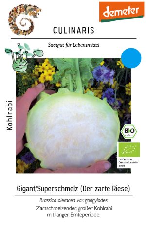 Superschmelz Gigant Kohlrabi samen culinaris kompost&liebe kompost und liebe bio demeter düngung saatgut samen