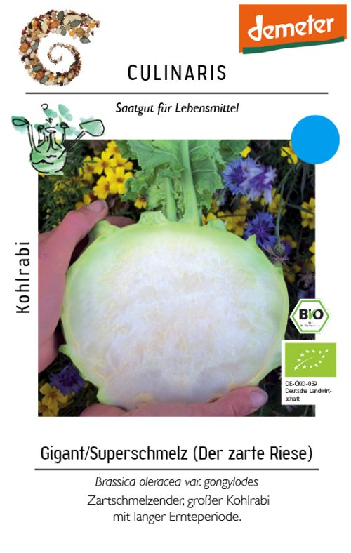 Superschmelz Gigant Kohlrabi samen culinaris kompost&liebe kompost und liebe bio demeter dÃ¼ngung saatgut samen