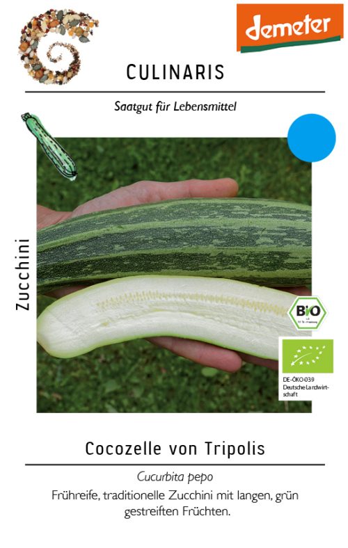 Cocozelle von Tripolis zucchini alte sorte bioverita pro specie rara samen bio saatgut culinaris kompost&liebe kaufen online shop