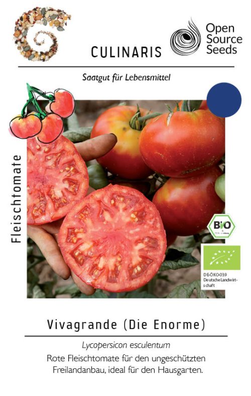 vivagrande, rot, fleischtomate, bio Salattomate Tomate samen saatgut culinaris freiland alte sorte kompost&liebe kaufen online shop bestellen