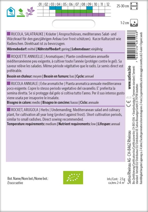 Kompost&Liebe Kompost&Liebe Kompost&Liebe rucola, bio, samen