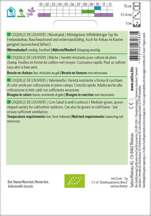 Feldsalat Nüsslisalat Coquille de Louviers freiland Saatgut,Bio Sativa kompost und liebe kaufen alte sorten samenfest online shop garten selbstversorger
