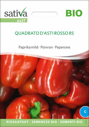 Quadrato D'Asti Rosso Paprika BIO-Samen Saatgut kaufen sativa