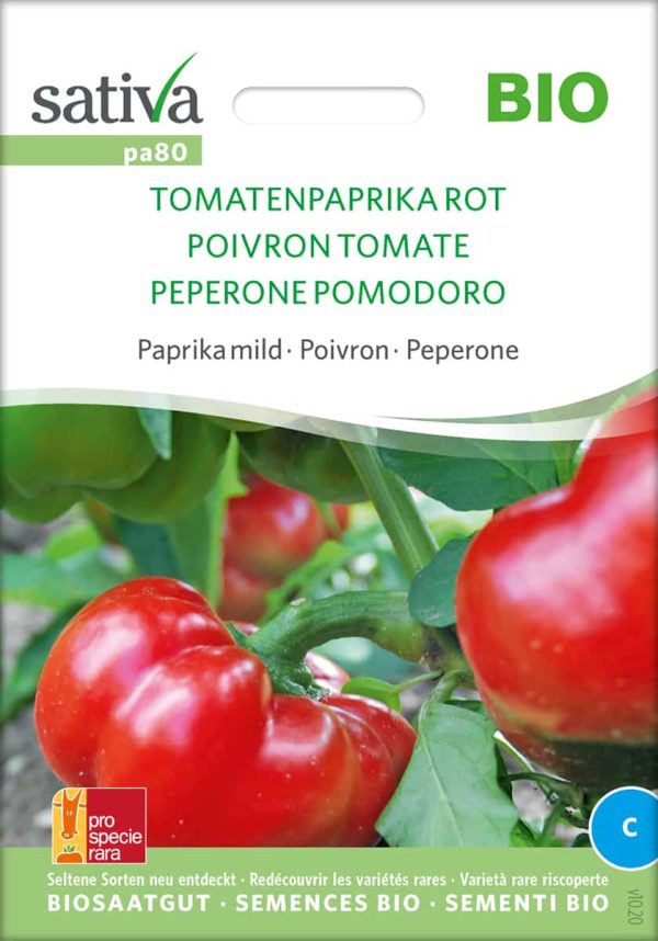 Tomatenpaprika Rot Paprika BIO-Samen Saatgut kaufen sativa