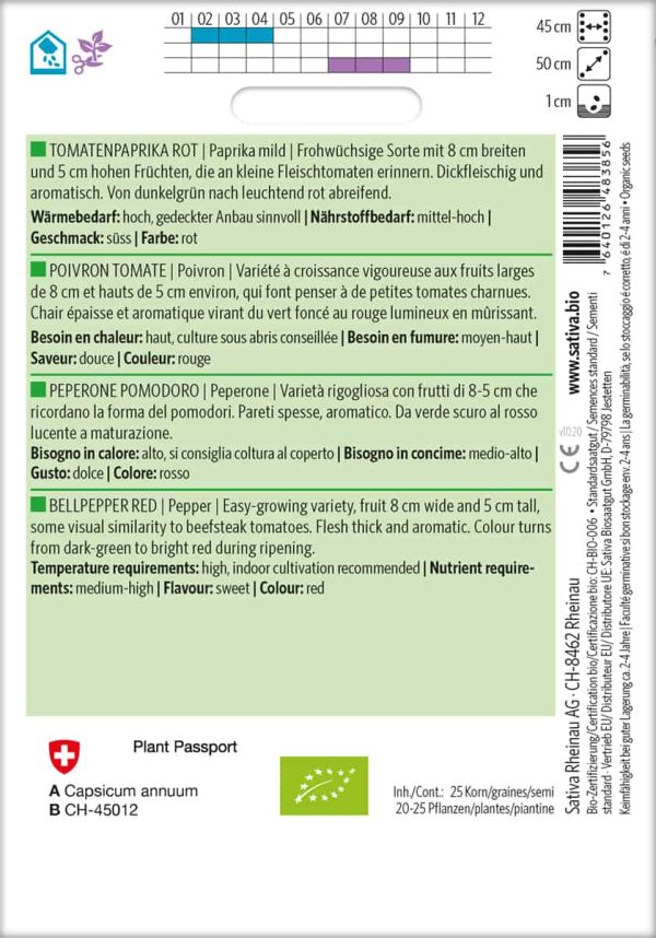 Tomatenpaprika Rot (prod 22/23) – Bild 2