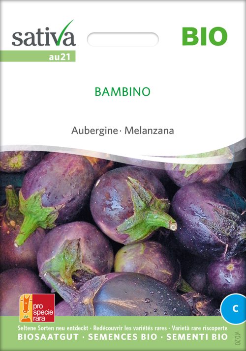 Bambino | Bio Aubergine von Sativa Saatgut samen bio saatgut sativa kompost&liebe kaufen online shop