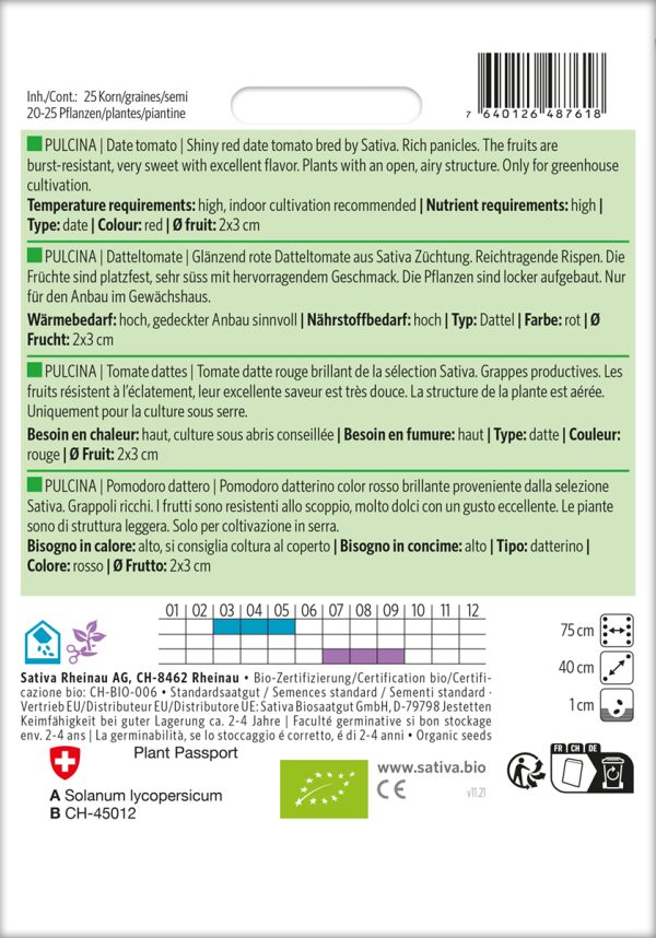 Pulcina Datteltomate samen bio saatgut sativa kompost&liebe kaufen online shop