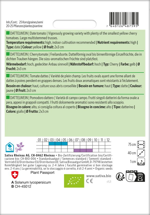 tomate dattelwein datteltomate cherrytomate freiland samen bio saatgut sativa kompost&liebe kaufen online shop