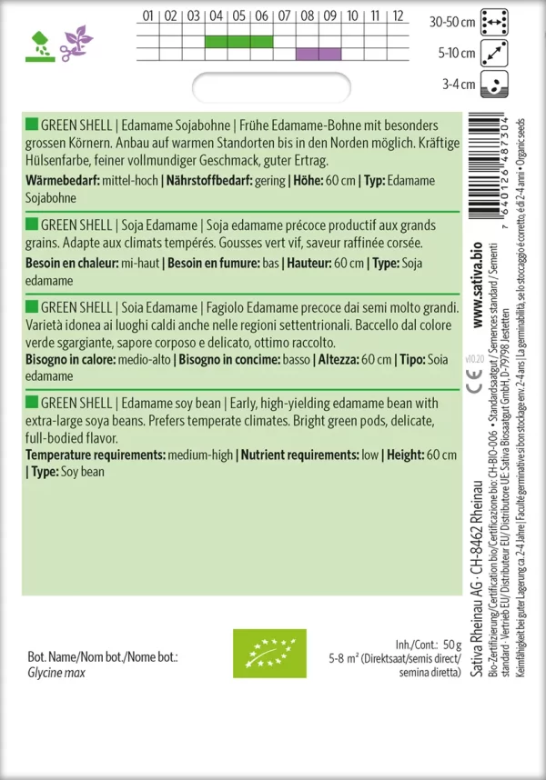 Green Shell, Edame Sojabohne, pro specie rara samen bio saatgut sativa kompost&liebe kaufen online shop