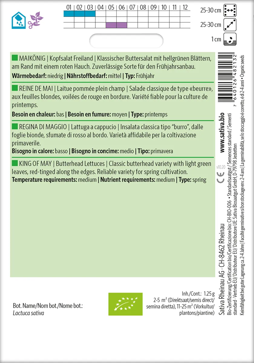 MaikÃ¶nig Freiland Kopfsalat pro specie rara samen bio saatgut sativa kompost&liebe kaufen online shop
