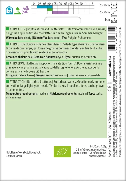Attraktion Freiland Kopfsalat pro specie rara samen bio saatgut sativa kompost&liebe kaufen online shop
