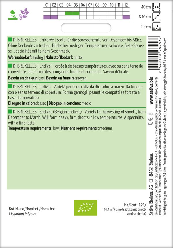 Di Bruxelles Chicoree pro specie rara samen bio saatgut sativa kompost&liebe kaufen online shop