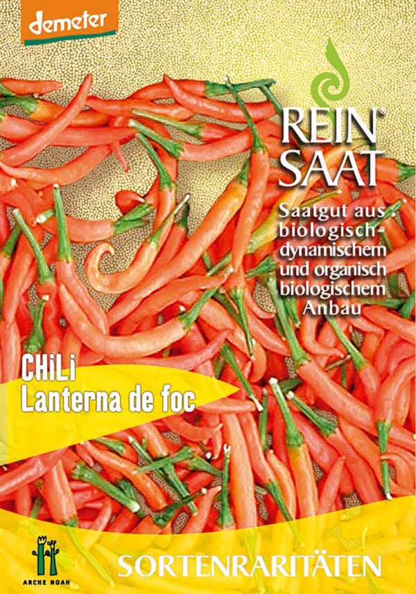 chili chilli pfefferoni lanterna de foc medium paprika gemüse samen sativa reinsaat kompost&liebe kompost und liebe bio demeter düngung saatgut samen