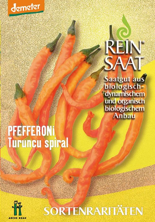 chili chilli pfefferoni turuncu spiral rot paprika gemüse samen sativa reinsaat kompost&liebe kompost und liebe bio demeter düngung saatgut samen