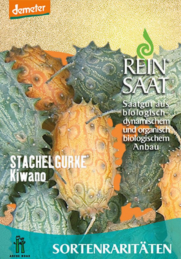 Salatgurke Schlangengurke Freilandgurke Stachelgurke Kiwano bio demeter gemüse samen sativa reinsaat kompost&liebe kompost und liebe bio demeter düngung saatgut samen rigotti rigottitomate