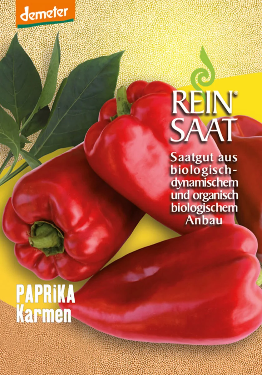 Karmen 1 paprika karmen bio demeter gemüse samen sativa reinsaat kompost&liebe kompost und liebe bio demeter düngung saatgut samen