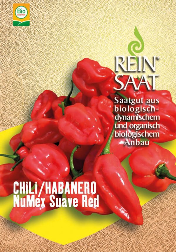 chili habanero numex suave red chilli pfefferoni medium paprika gemüse samen sativa reinsaat kompost&liebe kompost und liebe bio demeter düngung saatgut samen