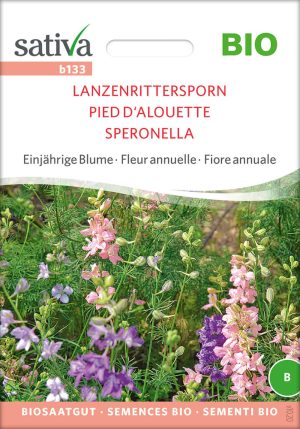 lanzenrittersporn einjährige blumen Insektenweide Bienenweide einjährige blumen pro specie rara samen bio saatgut sativa kompost&liebe kaufen online shop