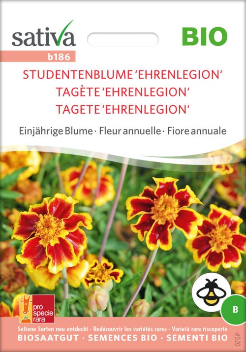 studentenblume von eriswil Insektenweide Bienenweide einjährige blumen pro specie rara samen bio saatgut sativa kompost&liebe kaufen online shop