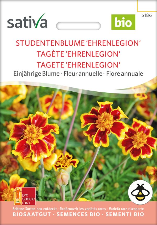 studentenblume von ehrenlegion Insektenweide Bienenweide einjährige blumen pro specie rara samen bio saatgut sativa kompost&liebe kaufen online shop