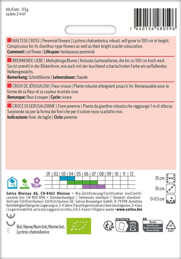 Brennende Liebe mehrjährige blumen stauden Insektenweide Bienenweide einjährige blumen pro specie rara samen bio saatgut sativa kompost&liebe kaufen online shop bestellen demeter