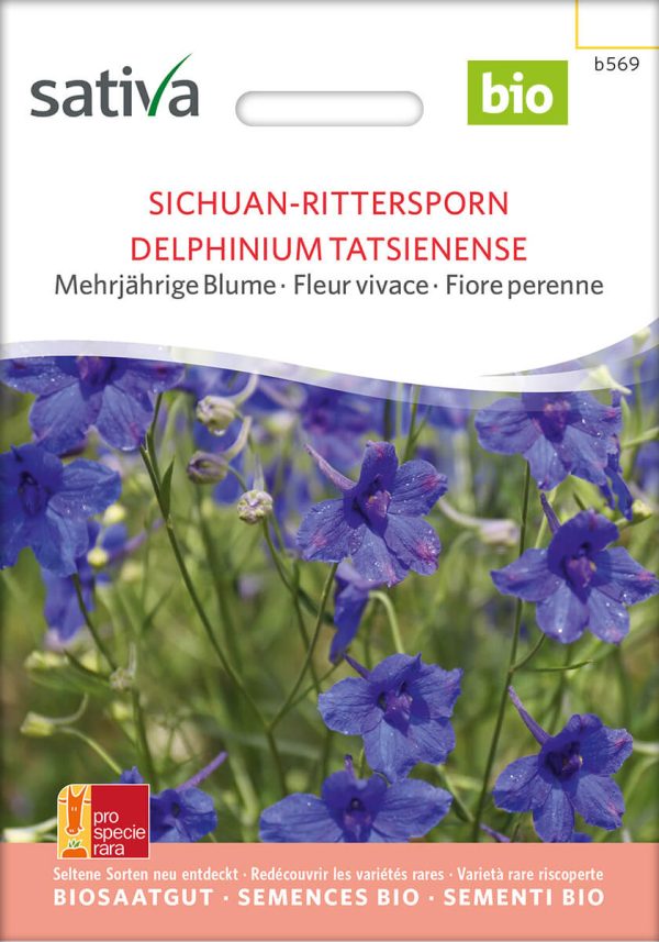 Sichuan Rittersporn mehrjährige blumen stauden Insektenweide Bienenweide einjährige blumen pro specie rara samen bio saatgut sativa kompost&liebe kaufen online shop bestellen demeter