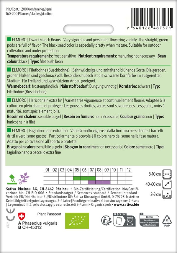 Buschbohne elmoro, pro specie rara samen bio saatgut sativa kompost&liebe kaufen online shop