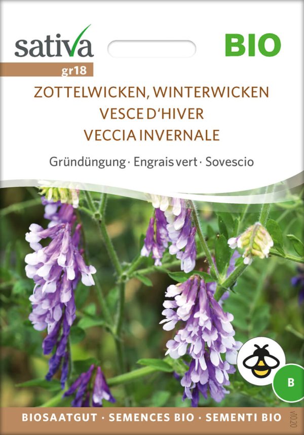 Zottelwicken Winterwicken Gründüngung Insektenweide Bienenweide mehrjährige blumen pro specie rara samen bio saatgut sativa kompost&liebe kaufen online shop