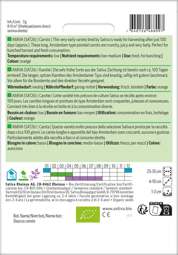 amiva karotte möhre bioverita pro specie rara samen bio saatgut sativa kompost&liebe kaufen online shop