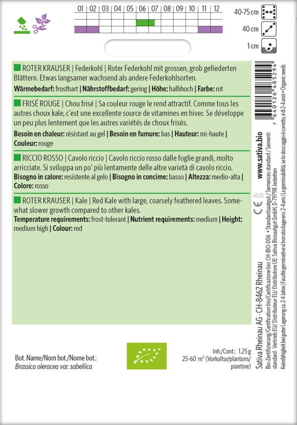 roter krauser grünkohl gruenkohl pro specie rara samen bio saatgut sativa kompost&liebe kaufen online shop