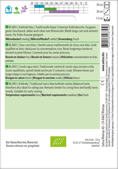 blaro kohlrabi rot pro specie rara samen bio saatgut sativa kompost&liebe kaufen online shop