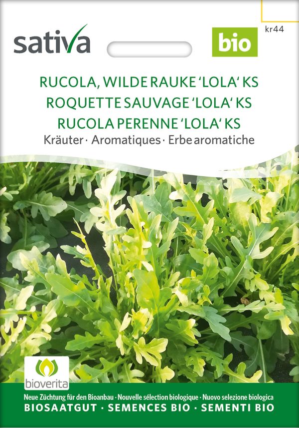 Rucola Ruccola LOLA KS wilde Rauke Bio samenfest samen saatgut sativa freiland alte sorte bioverita prospeciepara kompost&liebe kaufen online shop Demeter bestellen