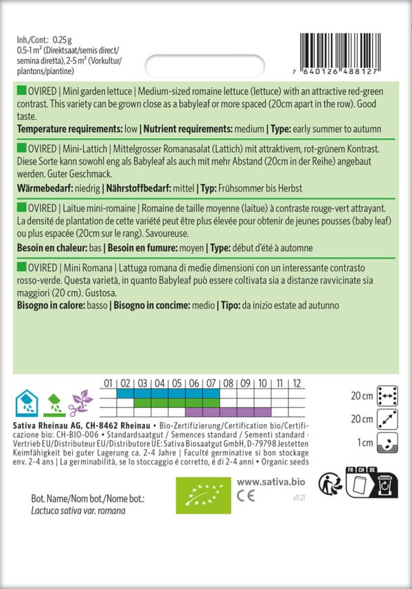 ovired salat lattich romanasalat römersalat Saatgut,Bio Sativa kompost und liebe kaufen alte sorten samenfest online shop garten selbstversorger