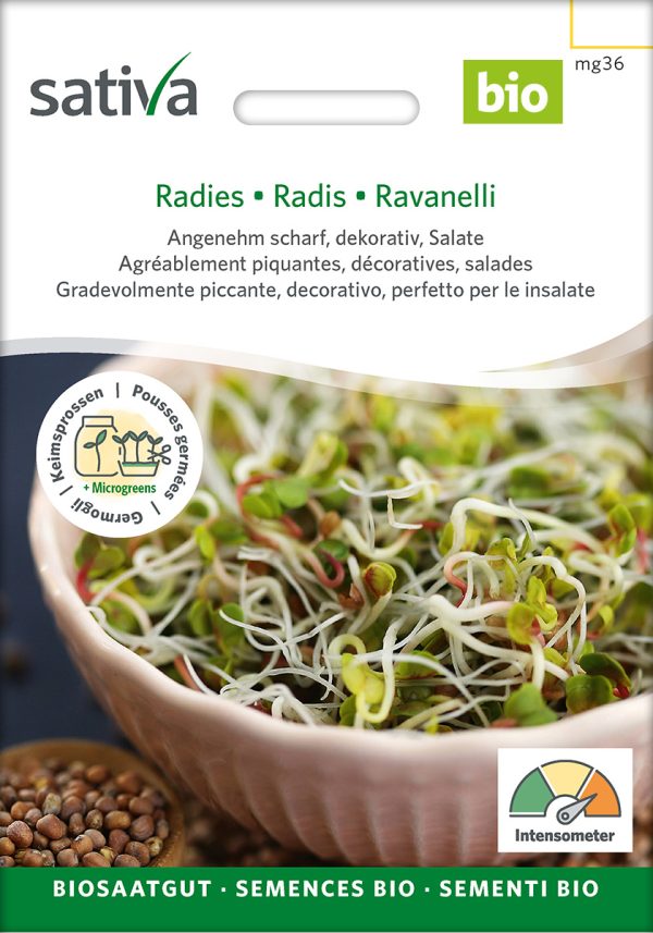 Radieschen Keimsprossen Sprossen microgreens Keimsprossen Keimling Microgreen samen saatgut bio kaufen