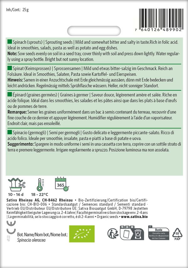 Sativa Saatgut mg52 Bio