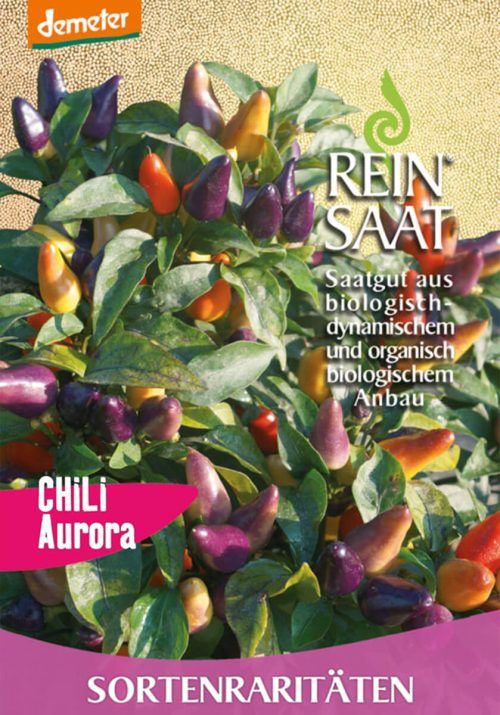 chili chilli aurora rot paprika gemüse samen sativa reinsaat kompost&liebe kompost und liebe bio demeter düngung saatgut samen