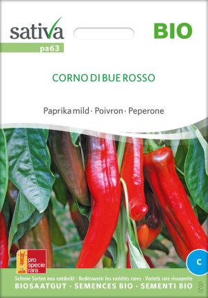 CORNO DI BUE ROSSO paprika alte sorte bioverita pro specie rara samen bio saatgut sativa kompost&liebe kaufen online shop