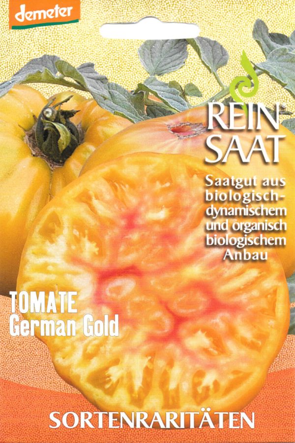 German Gold Reinsaat, bio Fleischtomate, balkon, buschtomate, snacktomate, Tomate samen saatgut culinaris freiland alte sorte kompost&liebe kaufen online shop bestellen