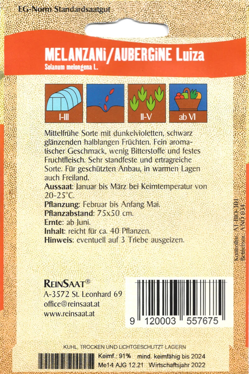 Luiza 2 Luiza melanzani aubergine samen saatgut sativa freiland alte sorte bioverita pro specie rara samen bio saatgut reinsaat demeter kompost&liebe kaufen online shop