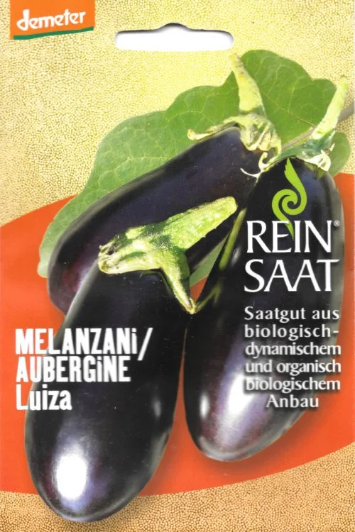 Luiza melanzani aubergine samen saatgut sativa freiland alte sorte bioverita pro specie rara samen bio saatgut reinsaat demeter kompost&liebe kaufen online shop