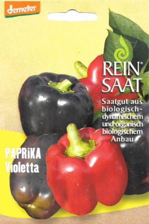 paprika violetta bioveritas bio demeter gemüse samen sativa reinsaat kompost&liebe kompost und liebe bio demeter düngung saatgut samen