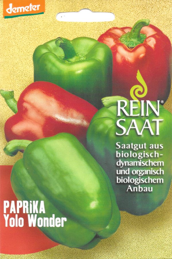 paprika yolo wonder bio demeter gemüse samen sativa reinsaat kompost&liebe kompost und liebe bio demeter düngung saatgut samen