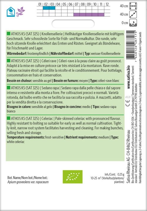 Athos KS knollensellerie auslese alte sorte karotte möhre bioverita pro specie rara samen bio saatgut sativa kompost&liebe kaufen online shop