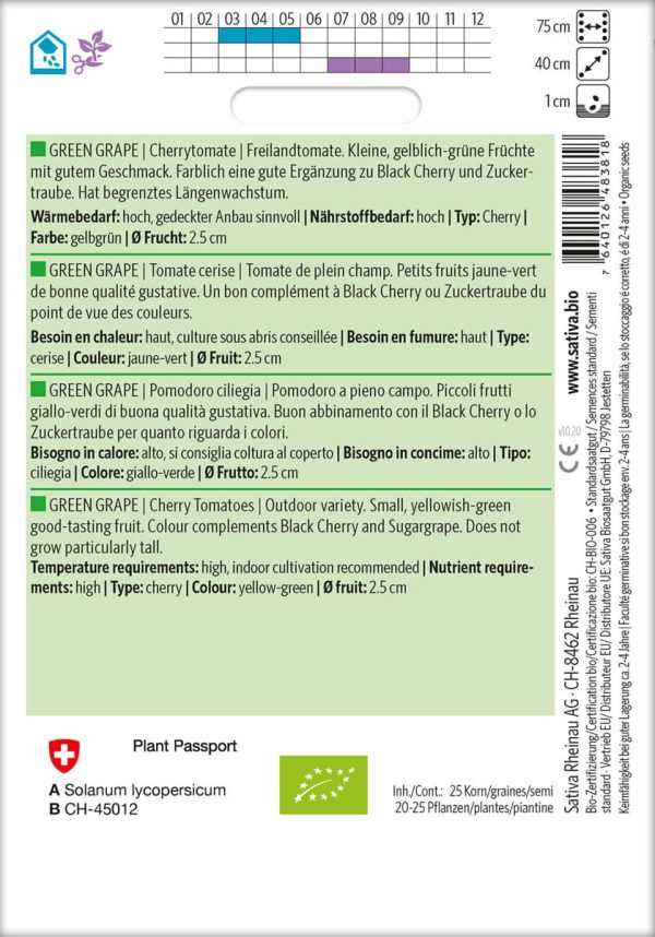 green grape bio tomate samen saatgut sativa freiland alte sorte bioverita pro specie rara samen bio saatgut sativa kompost&liebe kaufen online shop