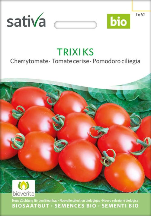 Trixi KS, bio cherrytomate tomate samen saatgut sativa freiland alte sorte bioverita prospeciepara kompost&liebe kaufen online shop Demeter bestellen