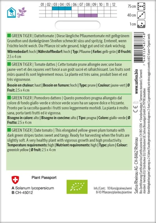 green tiger bio datteltomate tomate samen saatgut sativa freiland alte sorte bioverita pro specie rara samen bio saatgut sativa kompost&liebe kaufen online shop